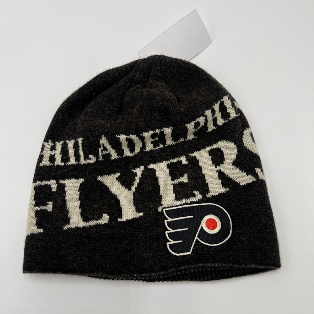 CCM‎ Philadelphia Flyers NHL Beanie Hat Black Knit Vintage Logo One Size OSFM